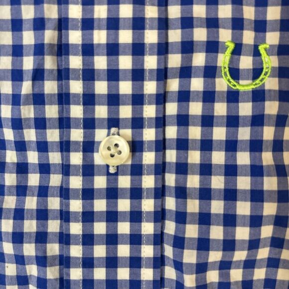 Vineyard Vines Kentucky Derby Gingham Shirt Long SLeeve Button Down Mens Medium - Picture 7 of 7